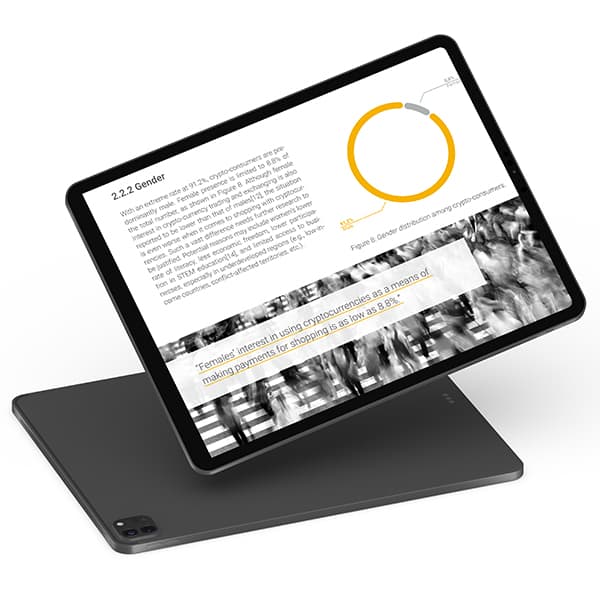 The Cryptorefills Labs Consumer Report open on an iPad
